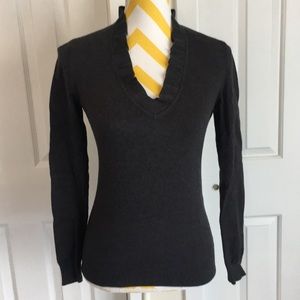 LOFT ruffle neck sweater